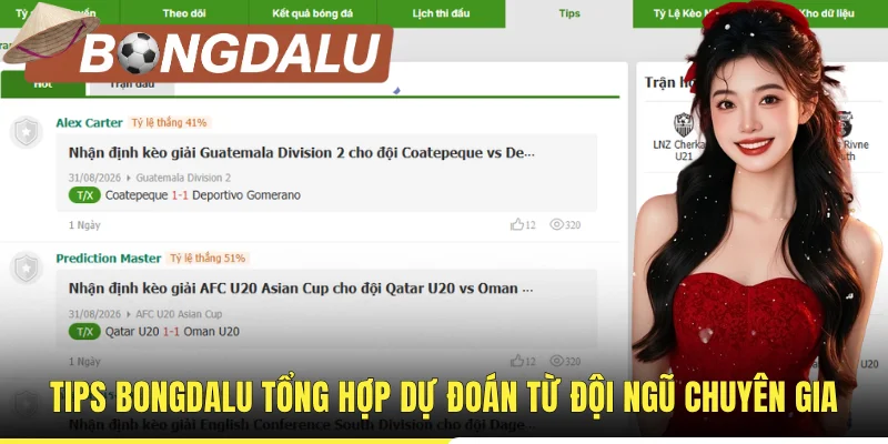 Tips Bongdalu tổng hợp dự đoán từ đội ngũ chuyên gia